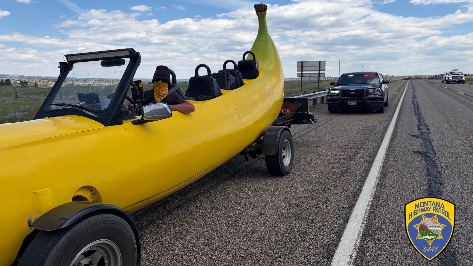 Man Driving Giant Banana Gets Pulled Over in Montana