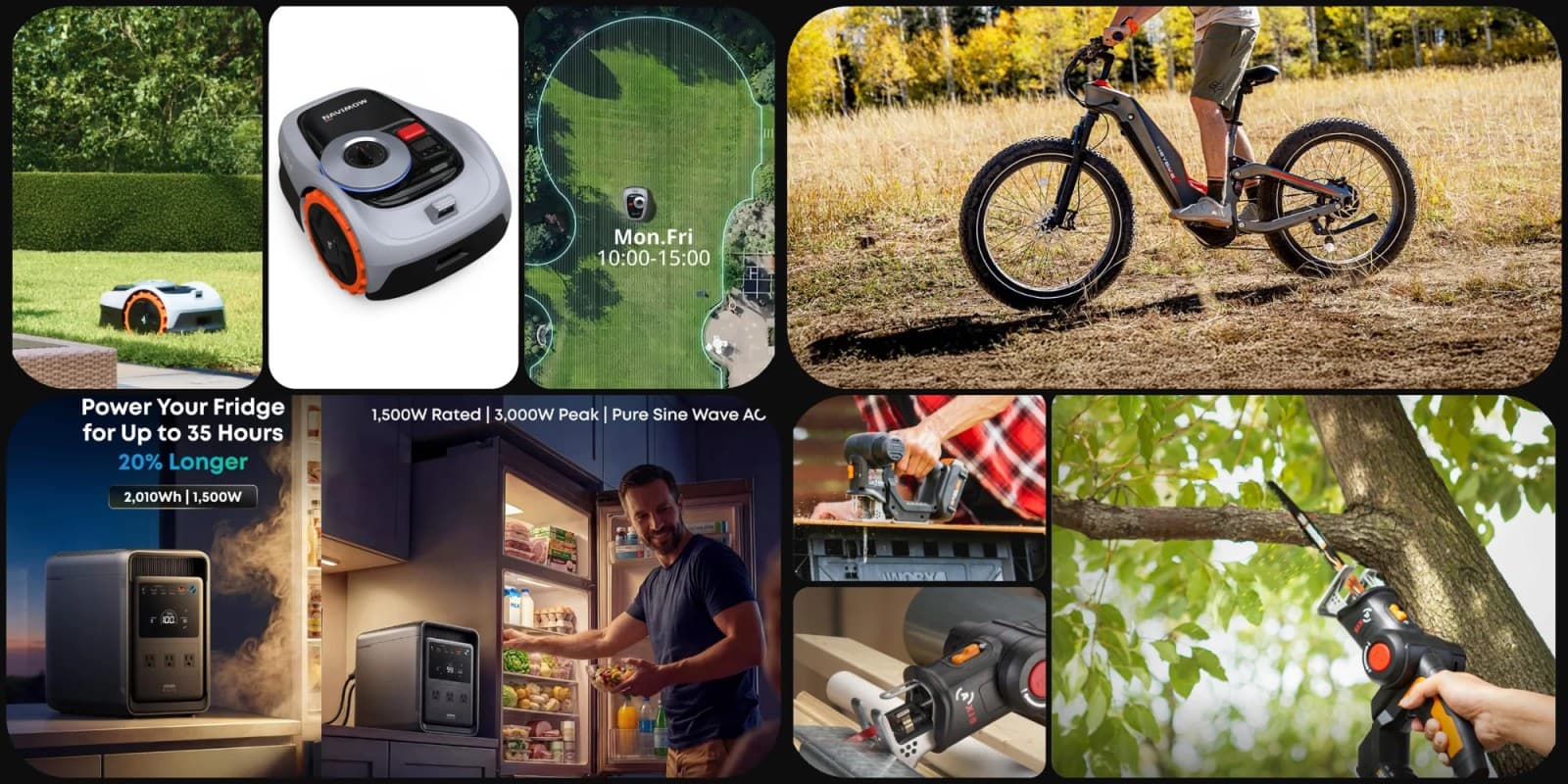 Anker SOLIX 2kWh power station $600, Segway Navimow i105N Robot $140 off, WORX 2-in-1 reciprocating
