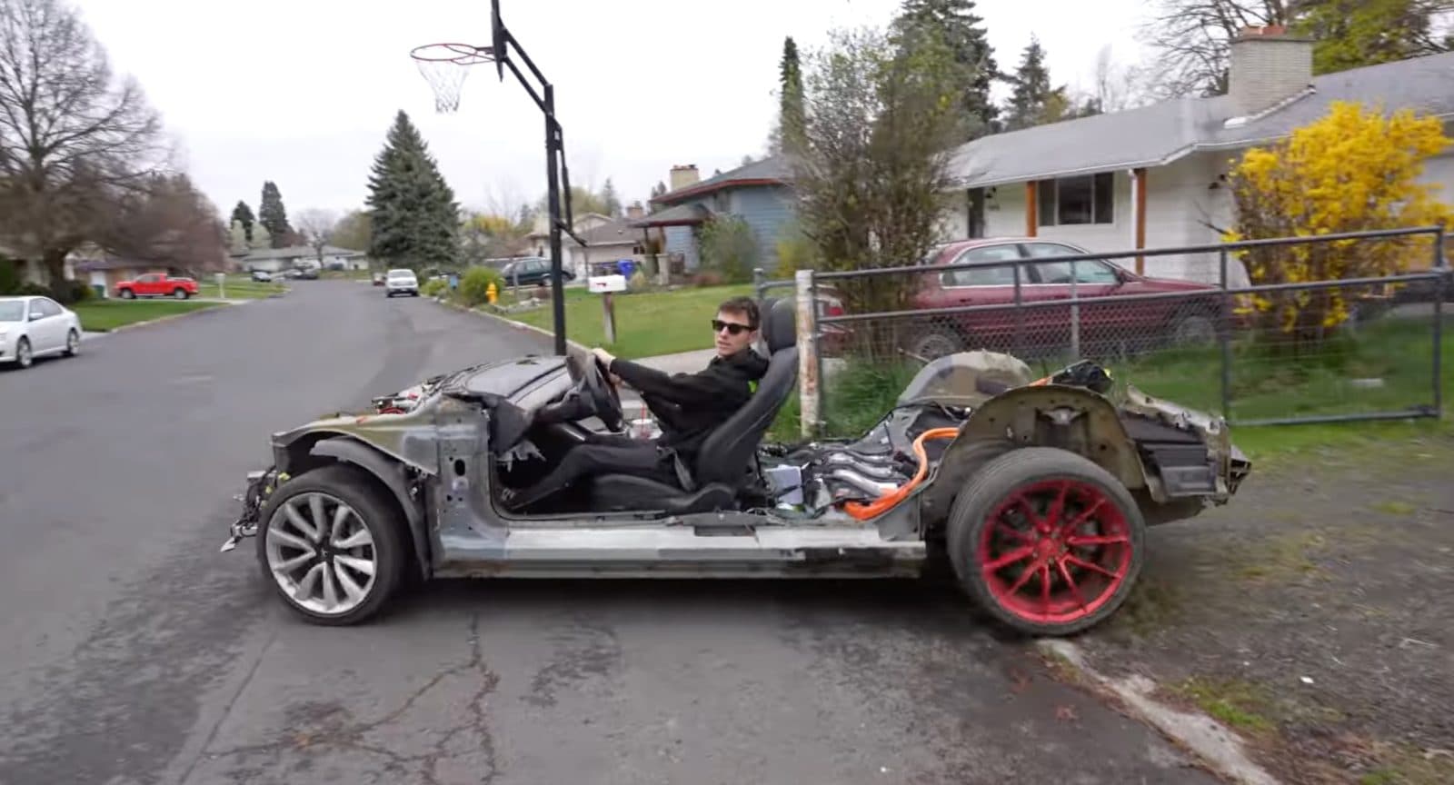 YouTuber buys stripped Tesla Model 3 ‘go-kart’ for $2,000 — it still has 212-mile range