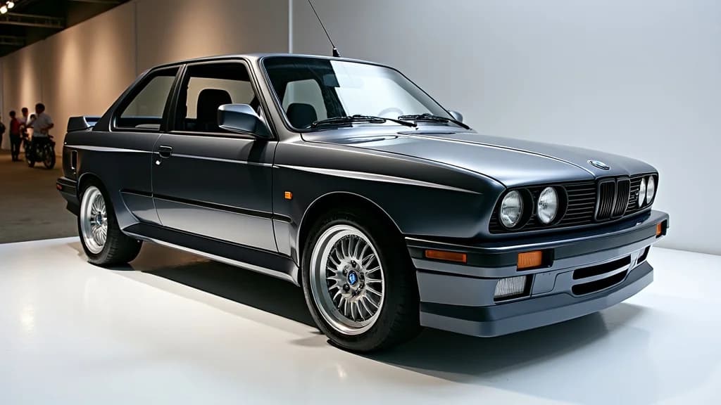 BMW E30 M3 藝術改裝亮相德國車展，車殼置於四部鈴木重機底盤