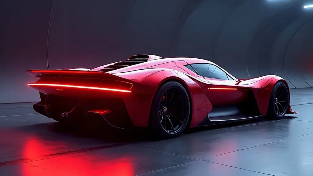 Ferrari未來概念超跑曝光：主動式空力尾燈技術預計2026年應用