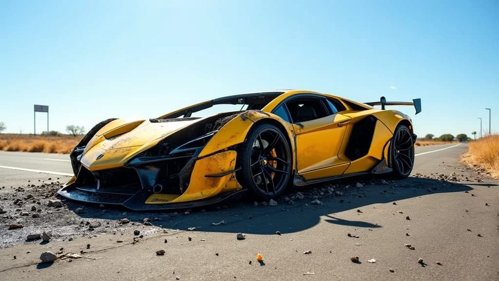 藍寶堅尼兩款超跑德州連環撞擊，Aventador S與Revuelto嚴重損毀