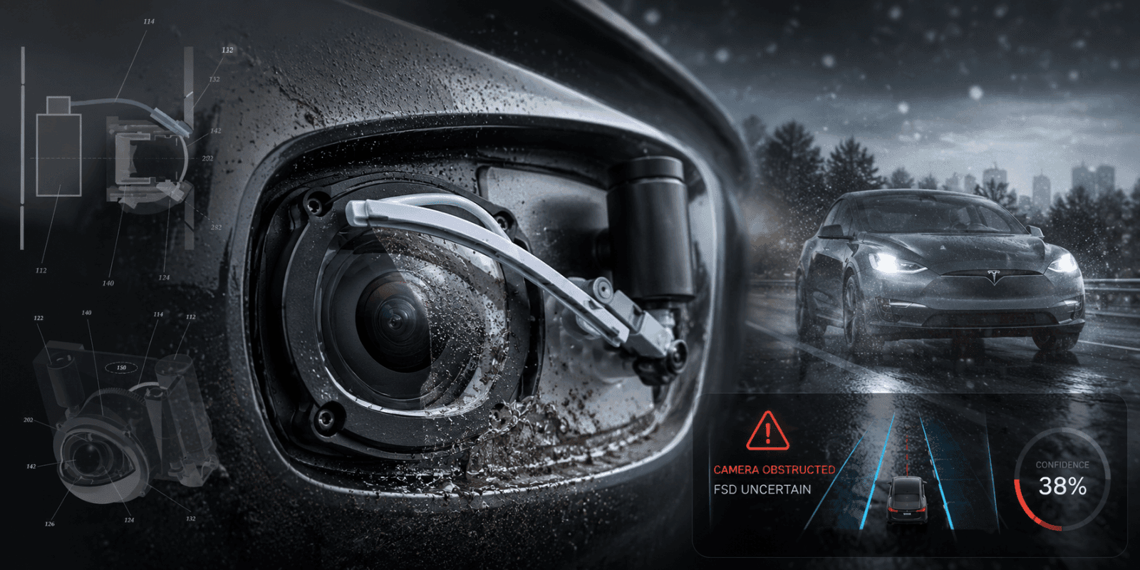 Tesla patents camera wiper for self-driving — resulting in more doubts for FSD owners