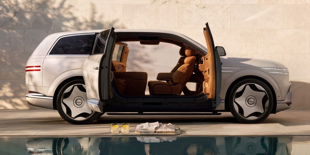 The Genesis GV90 Is a Maybach-Fighting Electric Flagship SUV with Coach Doors and Heated Floors