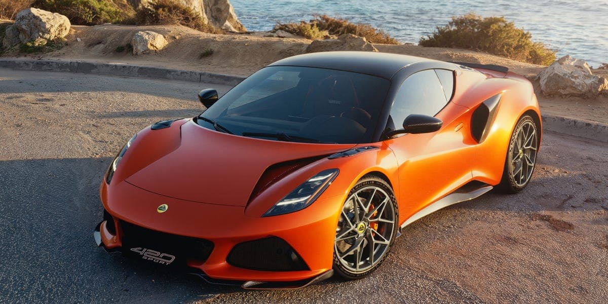 Lotus Emira 420 Sport Pumps Up the Power and Drops Some Weight, Too