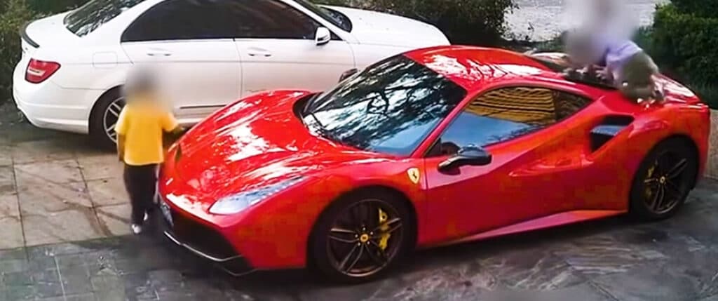 Kids Used A $530,000 Ferrari As A Slide