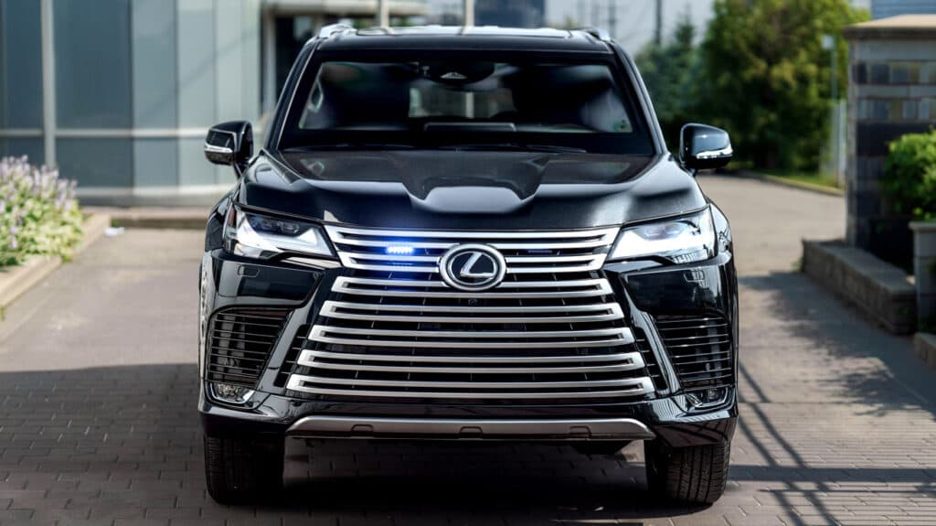 This Lexus LX 700 Looks Like Any Other Black SUV, Until Someone Throws A Grenade At It