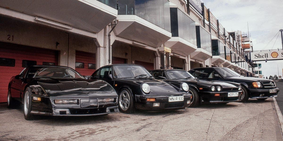 1988 Tuner Car Comparison Test: Corvette, Porsche, Jaguar, Mercedes Unleashed in Germany