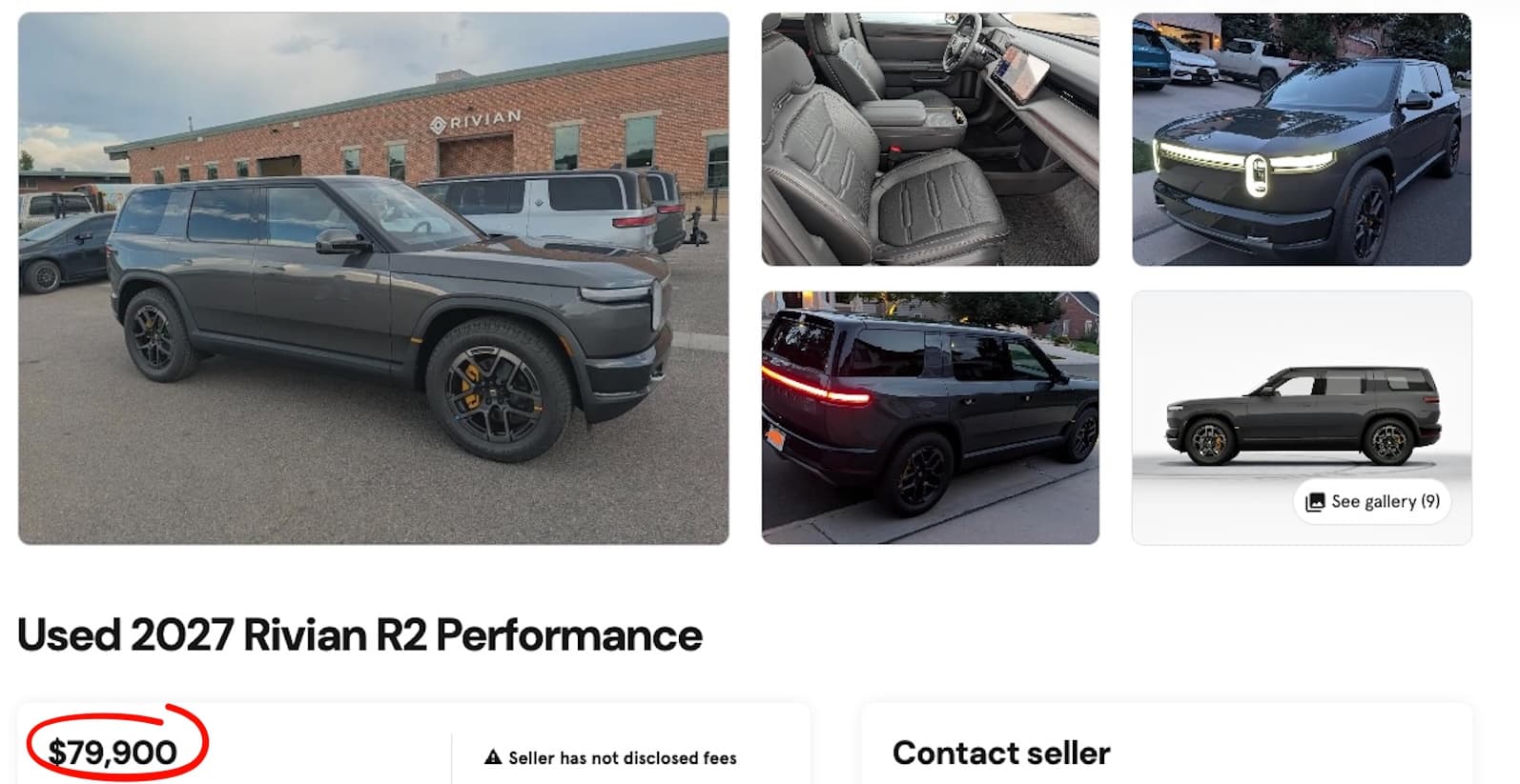 Someone is trying to flip a new Rivian R2 for $80,000 — $20K over MSRP