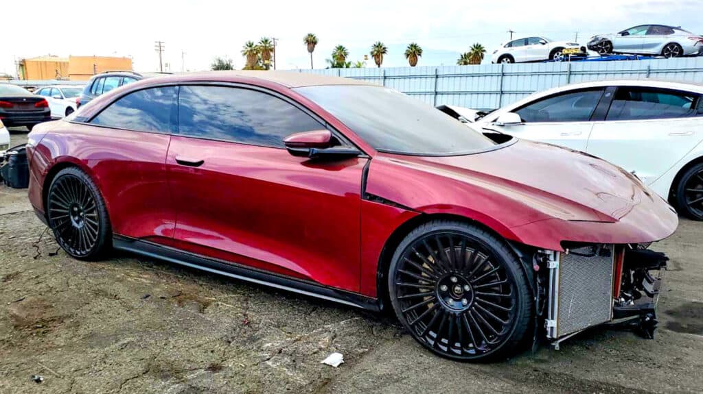 Shaq’s Custom Lucid Air Coupe Crashed With Fewer Than 3,000 Miles On It