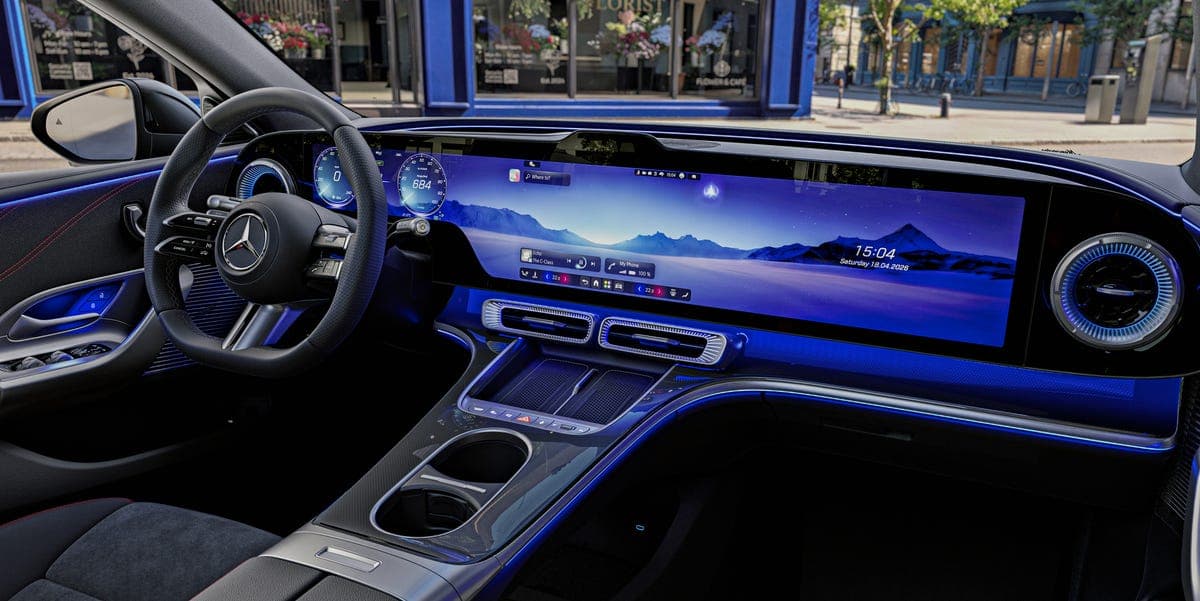 The New Electric Mercedes-Benz C-Class Has One Giant Screen Spanning the Dashboard
